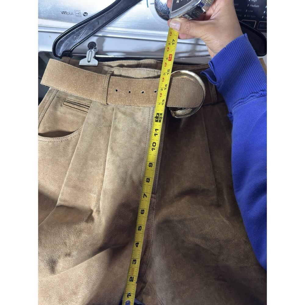 VTG Jones New York Womens 100% Genuine Leather Pants Size 14 Festival Primative - Picture 12 of 13